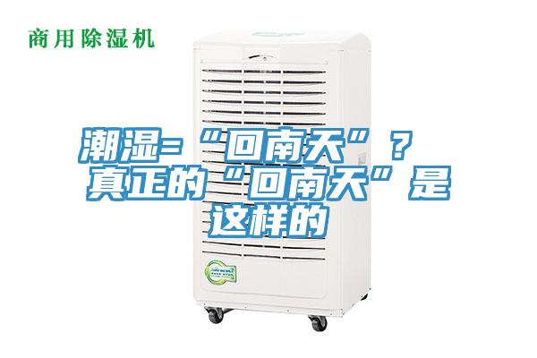 潮湿=“回南天”？ 真正的“回南天”是这样的