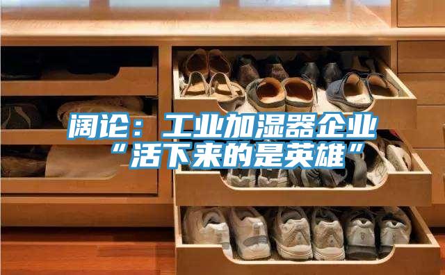 阔论：工业加湿器企业“活下来的是英雄”
