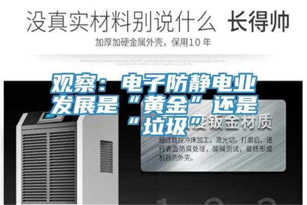 观察：电子防静电业发展是“黄金”还是“垃圾”