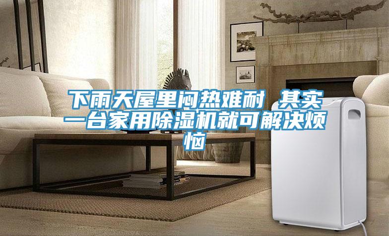 下雨天屋里闷热难耐 其实一台家用抖音成人版下载就可解决烦恼