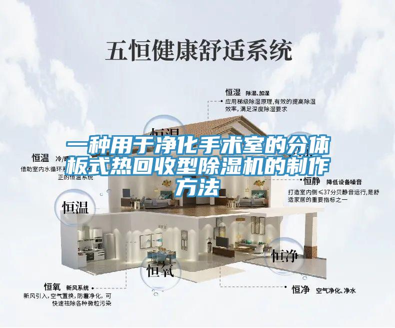 一种用于净化手术室的分体板式热回收型抖音成人版下载的制作方法