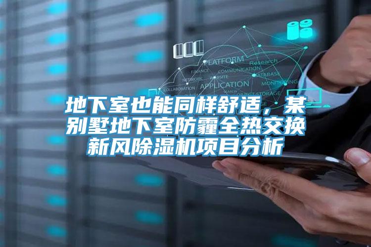 地下室也能同样舒适，某别墅地下室防霾全热交换新风抖音成人版下载项目分析
