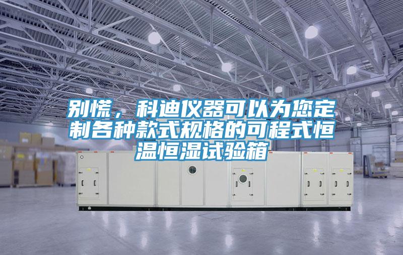 别慌，科迪仪器可以为您定制各种款式规格的可程式恒温恒湿试验箱