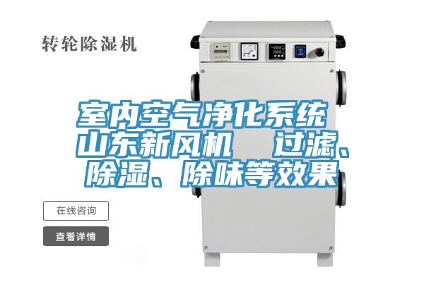 室内空气净化系统 山东新风机  过滤、除湿、除味等效果