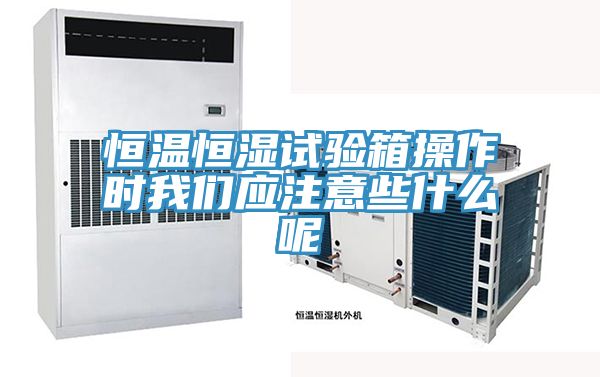 恒温恒湿试验箱操作时抖音成人版在线观看应注意些什么呢