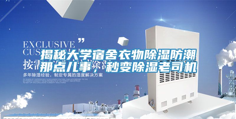 揭秘大学宿舍衣物除湿防潮那点儿事，秒变除湿老司机