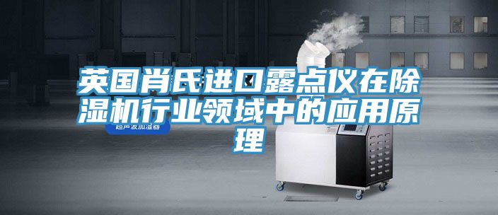 英国肖氏进口露点仪在抖音成人版下载行业领域中的应用原理